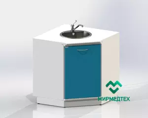 Медицинская тумба с мойкой на подиуме Виталия МУ Люкс