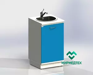 Тумба медицинская с мойкой на подиуме Виталия М1 Люкс