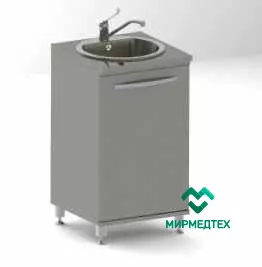 Тумба медицинская с мойкой на хром.ножках Виталия М1
