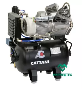 Компрессор стоматологический Cattani на 3-4 стоматологических установки с осушителем без кожуха 1-фазный