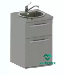 Тумба медицинская с мойкой и системой сортировки отходов на подиуме Виталия М1