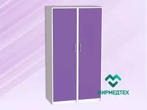 Шкаф медицинский двухстворчатый с распашными дверьми (металл) и полками (металл 4 шт)