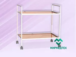 Столик подкатной с полками СПп-2 (2п/C) ( процедурный СС)