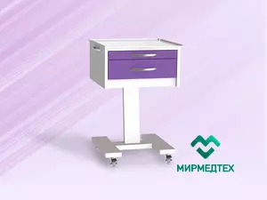 Тумба подкатная с выдвижными ящиками ТП-2 (2шт., стекло прозрачное)