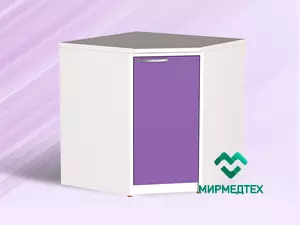Тумба распашная с одной полкой ТРМ-1УМ (угловая с одинарной  мойкой и смесителем) 